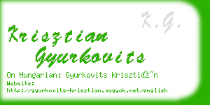 krisztian gyurkovits business card